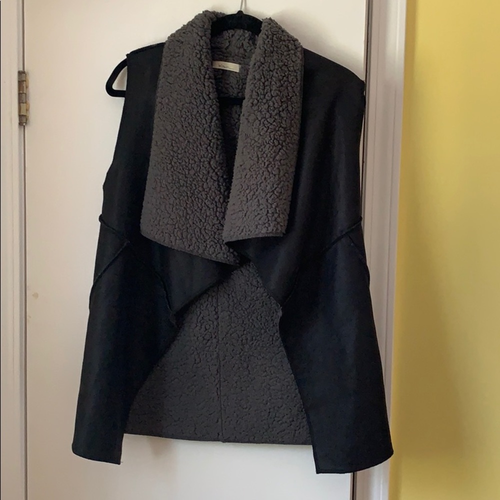 Faux leather vest